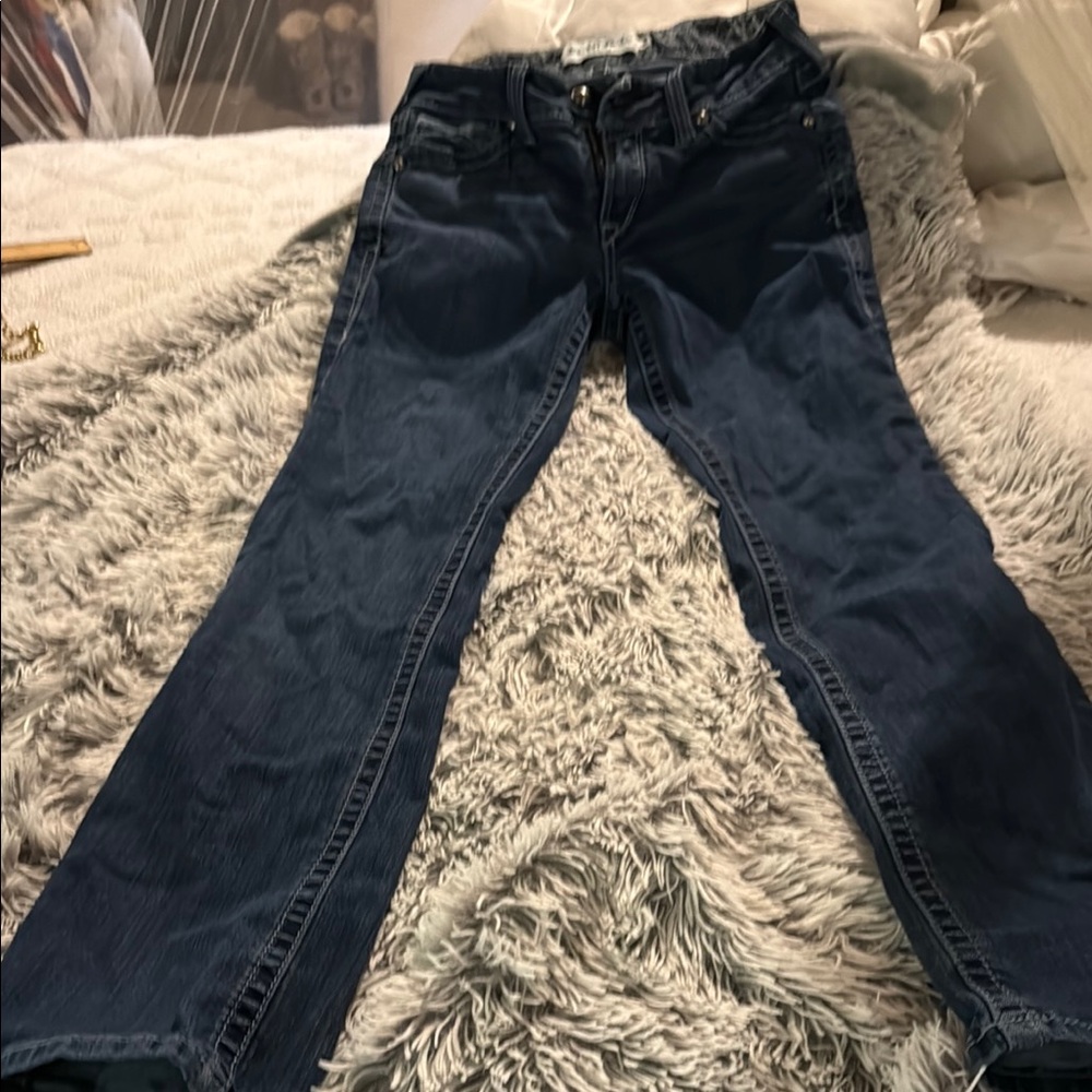 Women's Boot Cut Jeans - Dark Blue